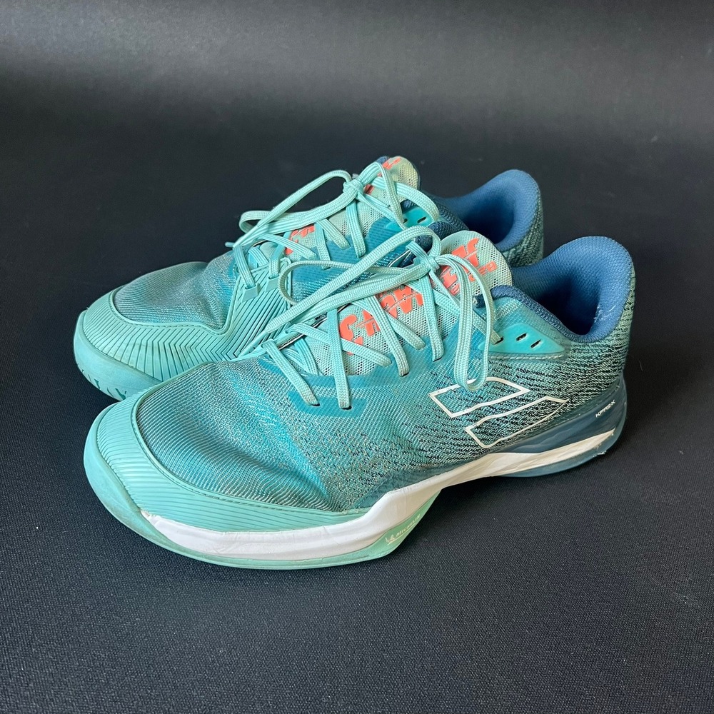 Babolat Jet Mach 3 All Court Men Size 10 Wide Tennis Shoes Teal Blue Sneakers